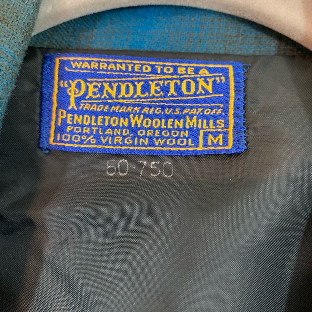 Pendleton Vintage Blue Plaid Wool Shirt Jacket - Picture 3 of 3